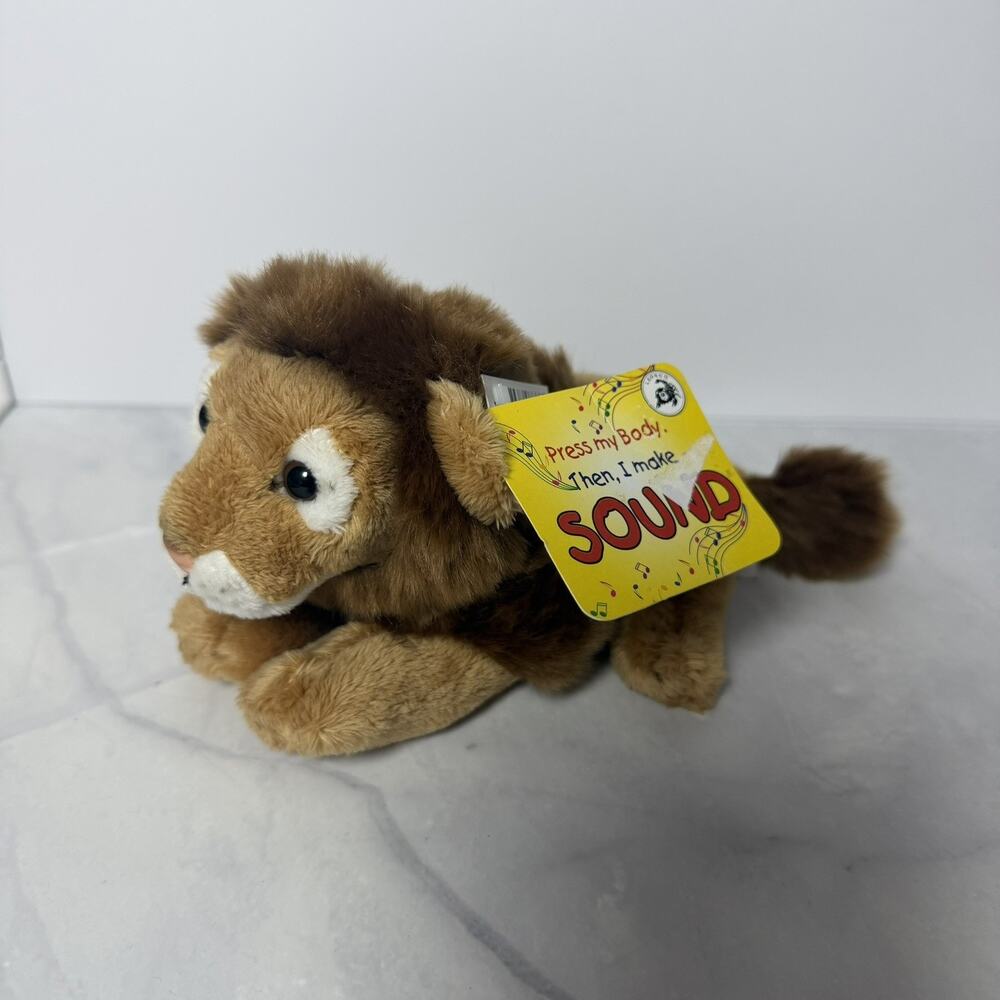 Leosco Uni-Toys Germany Realistic Lion Plush Stuffed Animal Toy With Sound & Tag